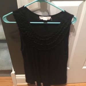 Ruffled sleeveless tank top